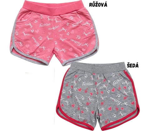 Sezon dívčí šortky šedá