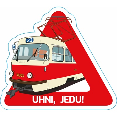 Dopravní svět Samolepka tramvaj T3 pozor