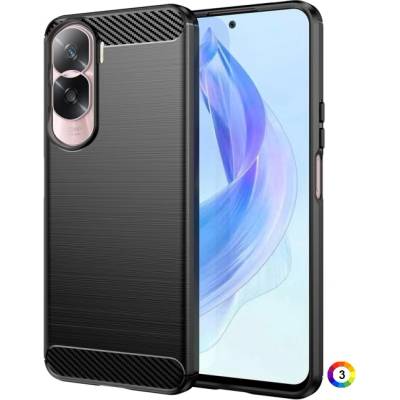 Huawei Honor 90 Lite Удсароустойчив Carbon Fiber Калъф и Протектор