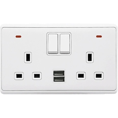 London 2p ДВ. КОНТАКТ С 2Р СВ. КЛЮЧ + usb БЯЛ (190889/wh)