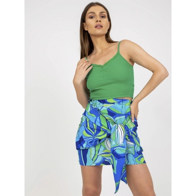 Rue Paris Zelený Basic crop top rv-tp-7988.09-green