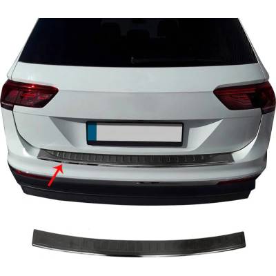 Nerez kryt zadného nárazníka VW Tiguan II 2016+ (vč. ALLSPACE), Ssangyong Tores 2022+ brúsený čierny