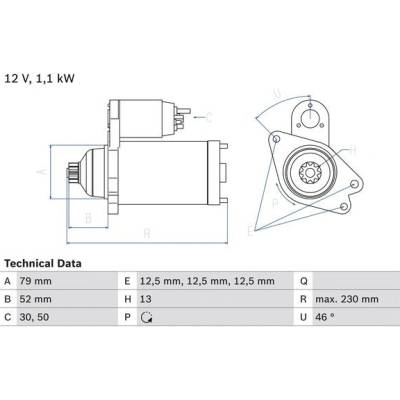 BOSCH STARTER 0 986 026 130