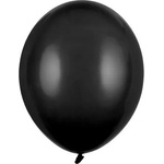 Party Deco Черен пастелен латексов балон - 27 см (sb12p-010)