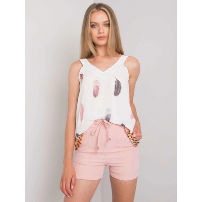 Dámské šortky se zlatými detaily -dhj-sn-13260.38p pink