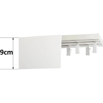 Rolmeister Stropní kolejnička s krytem 9 cm Bílá Stropní dvojitá 250 cm