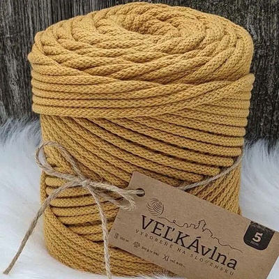 Velká vlna Špagát 5mm Hořčice