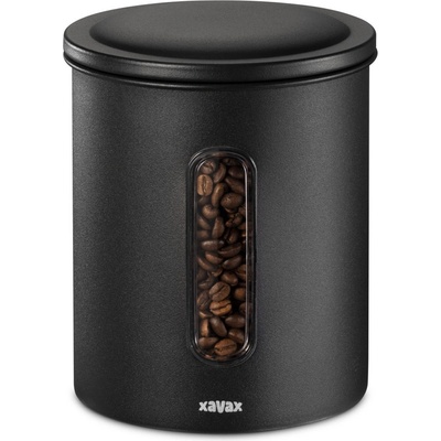 XAVAX Barista vzduchotěsná matná černá na 500 g zrnkové kávy nebo 700 g mleté kávy