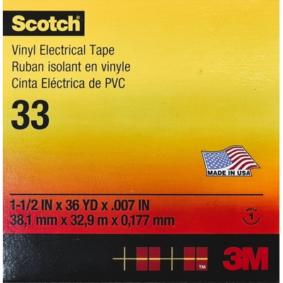 3M Scotch 33, elektro-izolační páska, 38 mm x 33 m, černá (7000057499)