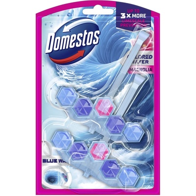 Domestos Power5 блок за освежаване на тоалетната Blue Water Magnolia (3x48g) (65290116)
