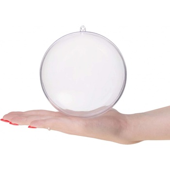 SPRINGOS Vianočná ozdoba Guľa priehľadná 12 cm