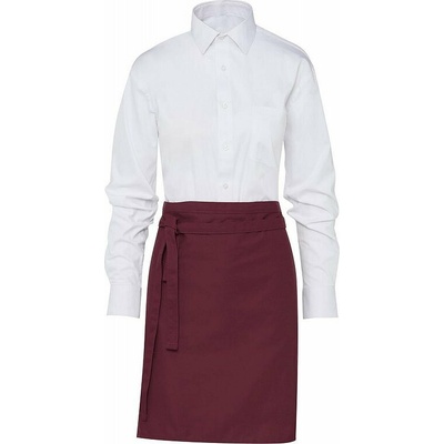 SG Accessories BISTRO Krátká číšnická zástěra Brussels s pevným páskem 78x52 cm Vínová