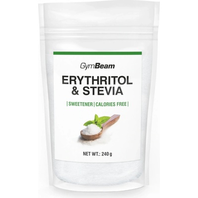 GymBeam Erytritol & Stévia sladidlo 240 g