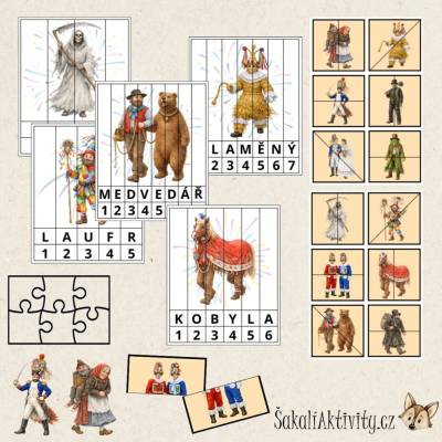 Puzzle - MASOPUST Provedení: Komplet - hotové aktivity k okamžitému použití