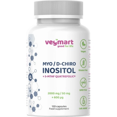 Vegmart Myo / D-chiro inozitol 40:1 + Quatrefolic 120 kapsúl