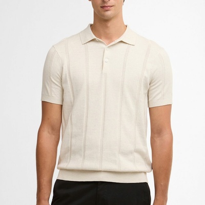 Barbour Wellburn Knitted Polo Shirt Oatmeal