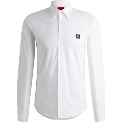 HUGO BOSS Slim-Fit Logo Shirt - White 199