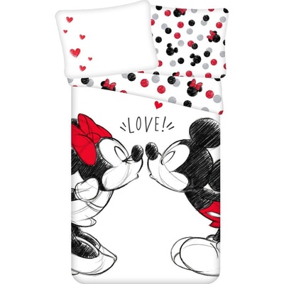 Jerry Fabrics obliečky Mickey and Minnie Love 04 140x200 70x90