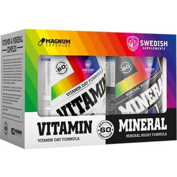 Swedish Supplements Vitamin Day Formula & Mineral Night Formula, 2 x 60 капсули, Swedish Supplements