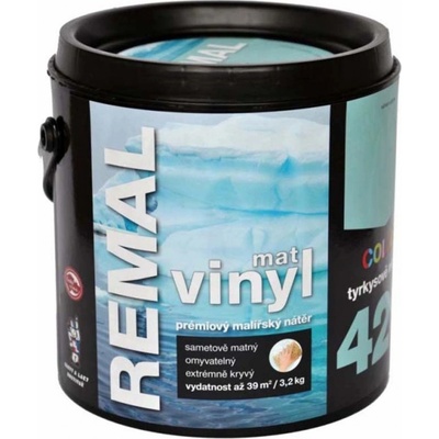 BARVY A LAKY HOSTIVAŘ, REMAL VINYL COLOR MAT - tyrkysovo modrá - 3,2 Kg