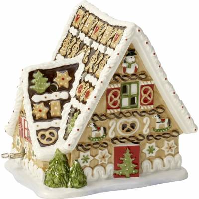 Villeroy & Boch Christmas Toys hrací skříňka / svícen, perníková chaloupka, 16 cm 14-8327-6505