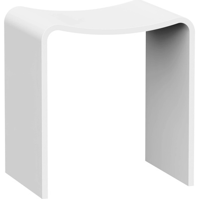SAPHO KORAL koupelnová stolička 40x43x30cm, solid surface, bílá mat WF462