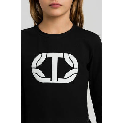 Twinset Girl triko s dlouhým rukávem T černé