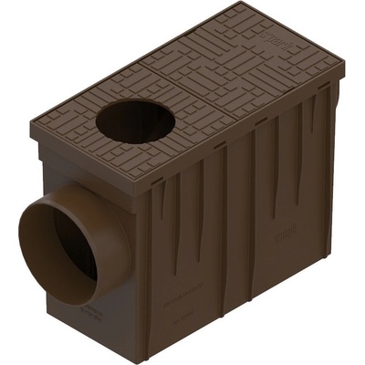 Vodaland Easy Lapač střešních splavenin 90 - 110 mm s bočním odtokem DN110 hnědý