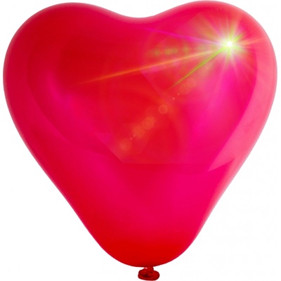 Aga4Kids Latexový balónek Srdce s LED diodou Červený 25 cm