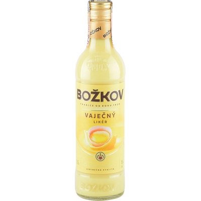 Vaječný Likér Božkov 15% 0,5 l (čistá fľaša)