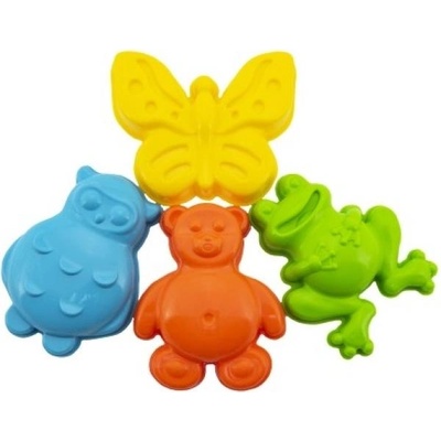Teddies Формички за пясък пластмасови животни 4 бр