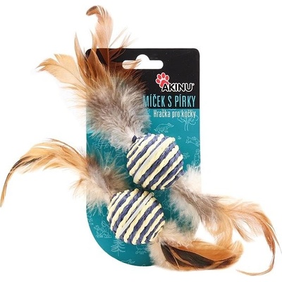 AK Český Les Míček s pírky 2 ks modrý