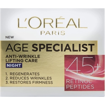 L'Oréal L'Oréal Age Specialist Нощен крем за лице, 45 +, 50 ml
