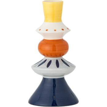 Bloomingville Ваза Kairi 21 см синьо-оранжева (82061840)