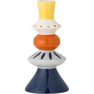 Bloomingville Ваза Kairi 21 см синьо-оранжева (82061840)