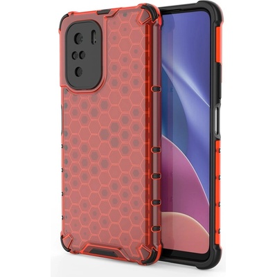 HQWear Калъф Honeycomb Case armor за Xiaomi Redmi K40 Pro+ / K40 Pro / K40 / Poco F3, червен (9111201932128)