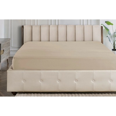Klinmam Home Barevné napínací prostěradlo Jersey barva warm sand 100x200