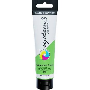 Daler-Rowney System3 АКРИЛНА боя Fluorescent Green 150 ml 1 бр (129150349)