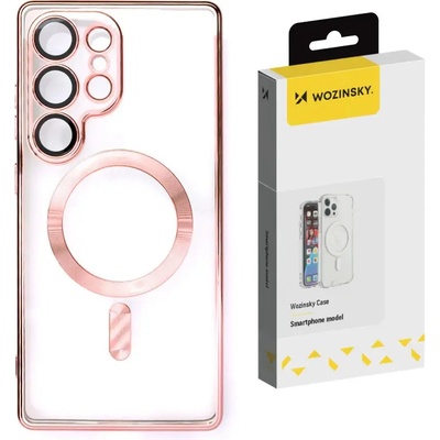 Wozinsky Electroplated Magsafe калъф за Samsung Galaxy S24 FE - розов (5907769371387)