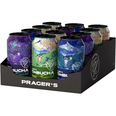 Prager's Kombucha Mixpack 12 x 330 ml