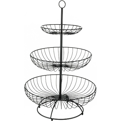 Horecano HORECANO-CHARM-Фруктиера кръгла три нива Ø30/25/16.5xh48cm ЧЕРНА (HC-981669) (232024) (01981669)