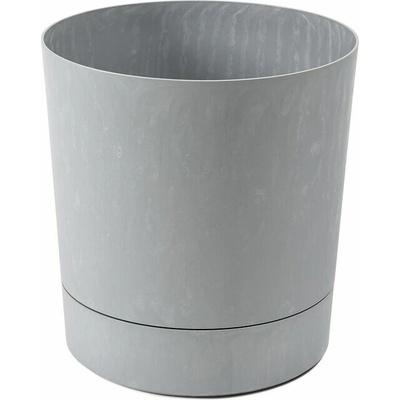 Lamela Květináč AURA + miska 35 cm, efekt ŠEDÝ-BETON