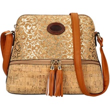 crossbody dámská kabelka v korkovém designu T8297 typ 15