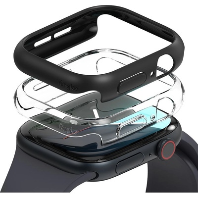RINGKE 91059 RINGKE SLIM 2-PACK Ochranné obaly pre Apple Watch 10 46mm čierny + priehľadný