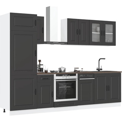 vidaXL Комплект кухненски шкафове от 8 части Kalmar, инженерно дърво (3314792)