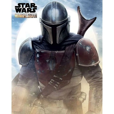 Pyramid Posters CurePink: | Plakát Star Wars|Hvězdné války: TV seriál The Mandalorian V písku (40 x 50 cm) [MPP50770]