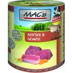 MAC's Mac’s Dog Adult, консерва за пораснали кучета, БЕЗ ЗЪРНО, с северен елен и зеленчуци (мин. 70% месо), 400 гр - Германия - 945VE