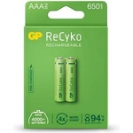 GP Batteries Акумулаторна Батерия GP R03 AAA 650mAh NiMH 65AAAHCE-EB2, 2 бр. в опаковка (GP-BR-65AAAHCE-EB2) - BestPC