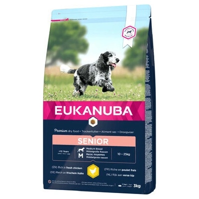Eukanuba Caring Senior Medium Breed s kuracím mäsom 3 kg