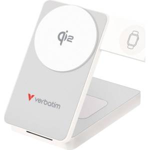Verbatim Foldable 3-in-1 Qi2 Magnetic Wireless Power Bank 10000 mAh White (32296) - tehnik
